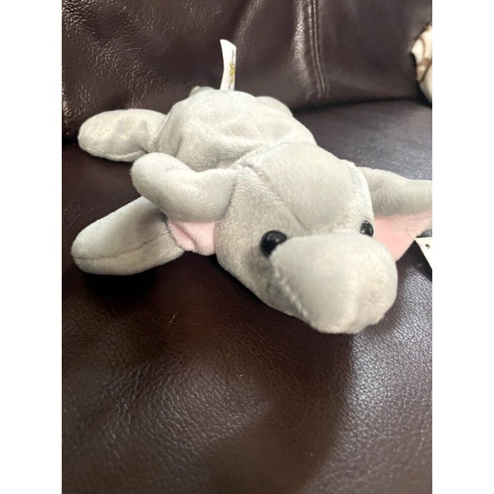 VINTAGE DISNEY ANIMAL KINGDOM ELEPHANT MINI BEAN BAG PLUSH TOY DOLL 10" NEW - Picture 3 of 10